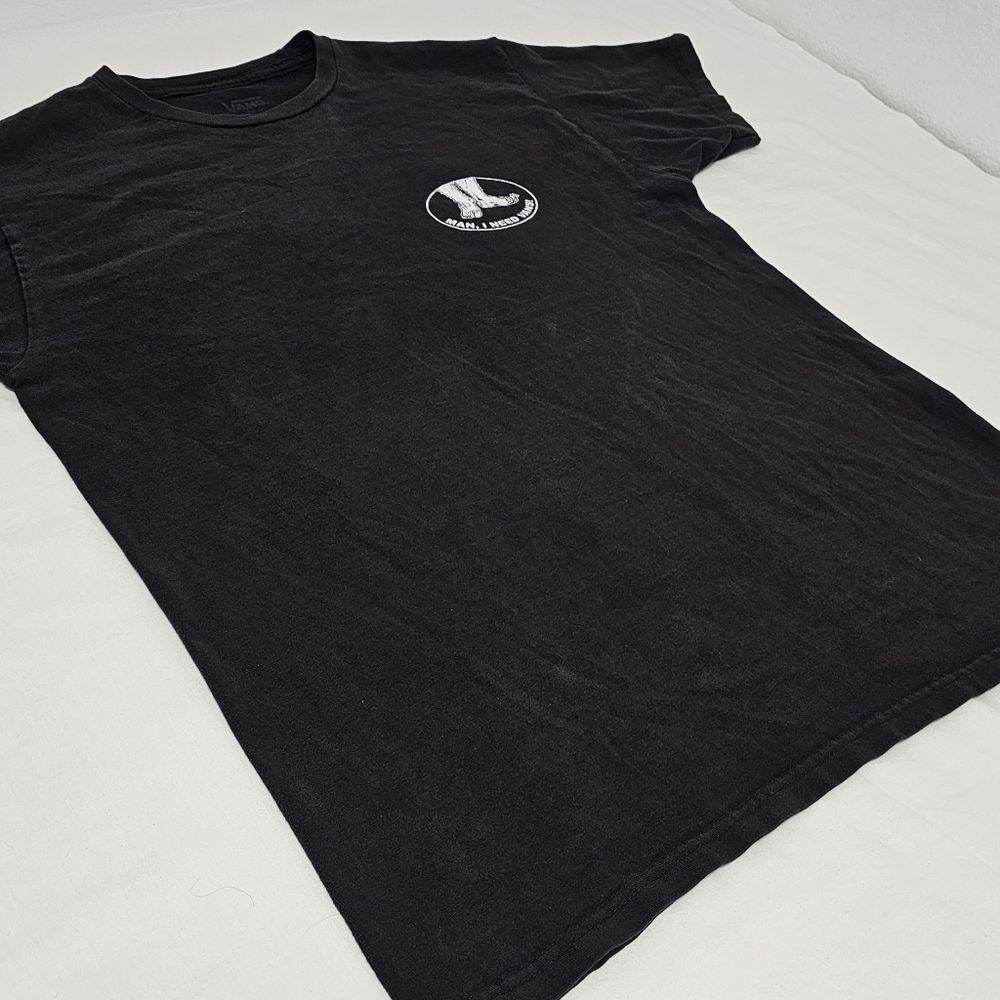 Vans 'Man, I Need Vans' Caveman Black Classic Fit T-Shirt Men's M 100% Cotton - Picture 3 of 7